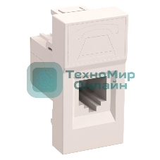 Розетка телефонная RJ-11 IEK (CKK-40D-RT1-K01) РКФ-10-00-П кат.3 (на 1 модуль) ПРАЙМЕР белая