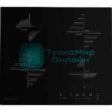 Индукционная варочная панель Kuppersberg ICS 604/ширина 60 см, 2 зоны 1,5 кВт(BOOSTER 2 кВт), 2 зоны 2 кВт(BOOSTER 3 кВт),электронное сенсорное управление + слайдер, 5 цифровых дисплев, 9 уровней мощности,автоматическое отключение,автоматика закипания,защита от детей/блокировка панели управления,индикаторы остаточного тепла, Таймер, Stop & Go, цвет черный/прямой край