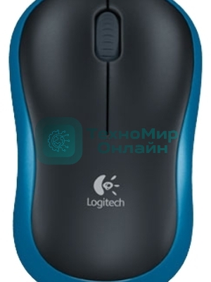 Мышь беспроводная Logitech M185 синий, 1000 dpi, радиоканал, USB, кнопки - 3
