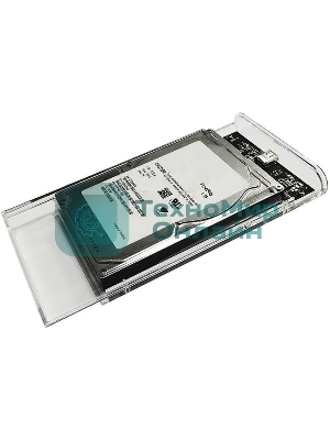 Внешний корпус для HDD/SSD AgeStar 3UB2P6C SATA III пластик прозрачный 2.5