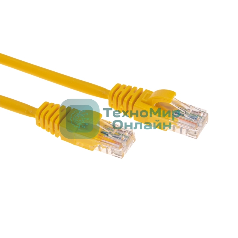 Патч-корд U/UTP Rexant cat.5e, RJ45-RJ45, 26AWG, LSZH, желтый, 0,3м