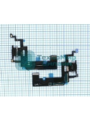 Шлейф разъема питания для iPhone XR черный