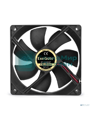 Вентилятор для корпуса ExeGate ExtraPower EP12025S2P черный, 120 мм, 1800 об/мин, 28 дБ, 2 pin