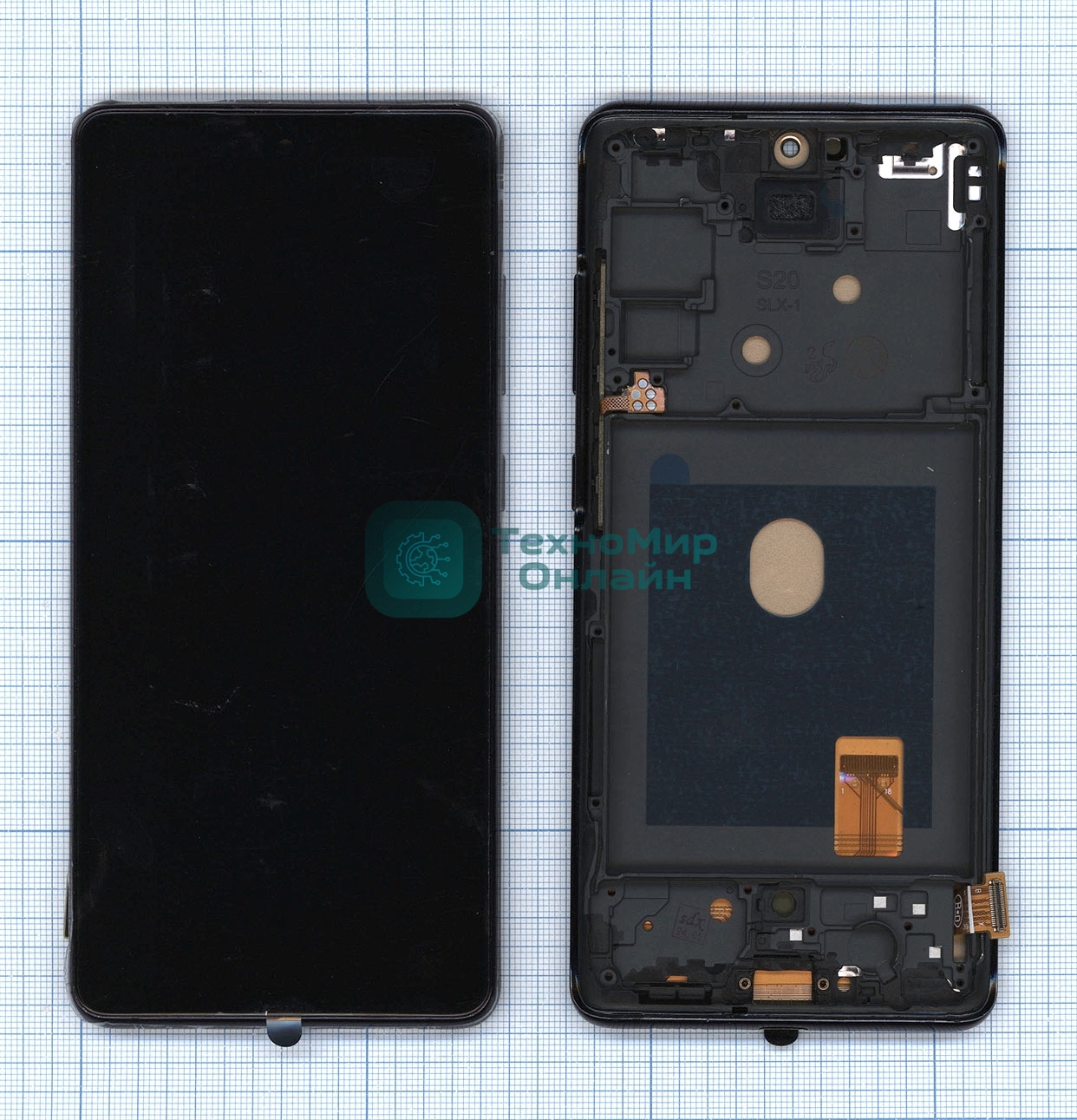 Дисплей для Samsung Galaxy S20 FE SM-G780F в сборе с тачскрином OLED черный