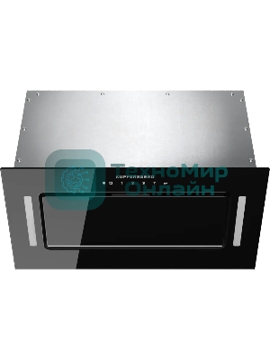 Встраиваемая вытяжка Kuppersberg, 52 см, мощность рециркуляции 650 м3/ч, мощность отвода 1300 м3/ч, сенсорное управление, таймер, турборежим, угольный фильтр KF-ES (доп. Опция), уровень шума 46 дБ, черный