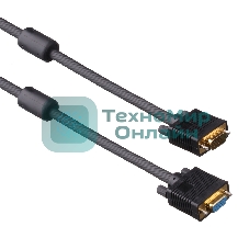 Удлинитель монитор - SVGA card (15M -15F) 1.8м 2 фильтра ExeGate позол. разъемы, экран