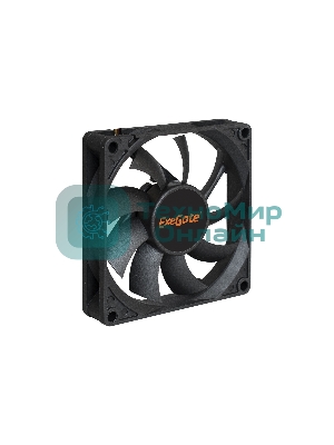 Вентилятор для корпуса ExeGate ExtraPower EP08015S3P черный, 80 мм, 2500 об/мин, 25.5 дБ, 3 pin