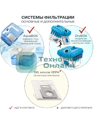 Моющий пылесос Thomas DRYBOX AMFIBIA FAMILY черный/бирюзовый, 325/1700Вт, уборка влажная/сухая, пылесборник контейнер 2.6 л