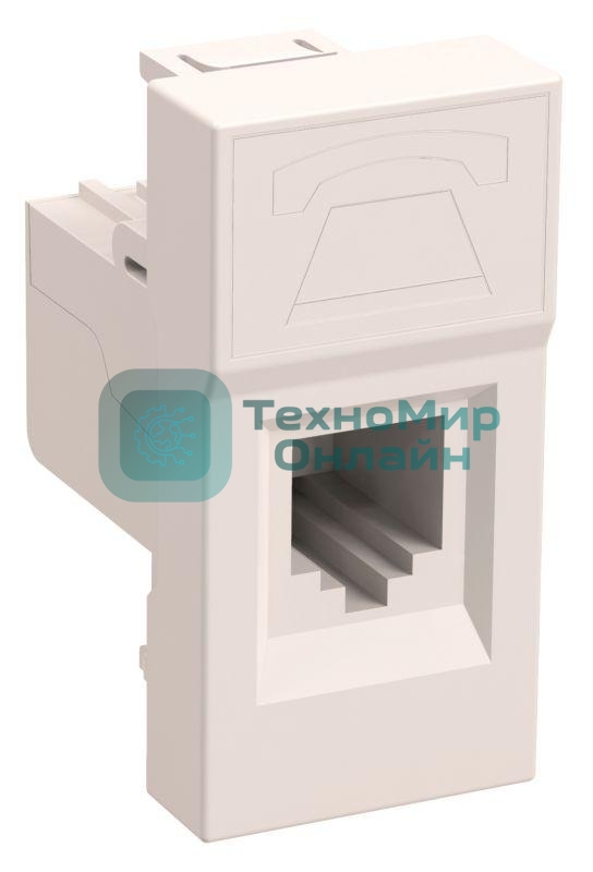 Розетка информационная РКИ-10-00-П RJ-45 UTP кат.5e (на 1 модуль) ПРАЙМЕР белая IEK