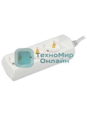 Удлинитель 3х7 м с заземл. 10А 250В У03 GENERICA 2P+PE 3х1 кв.мм IEK WYP10-10-03-07-Z-G