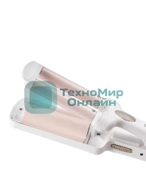 Щипцы для завивки волос Galaxy Line GL4667 белый/бежевый, 10 мм, 180 °C, 1 режим