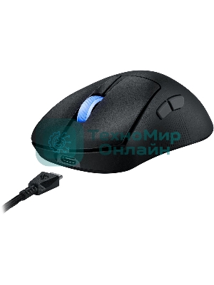 Мышь беспроводная/проводная ASUS ROG Keris II ACE черный, 42000 dpi, радиоканал, Bluetooth, USB, кнопки - 6