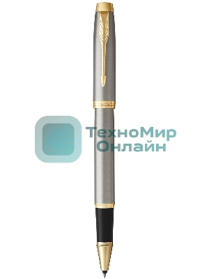 Набор ручек Parker IM Core TK223 (CW2093217) Brushed Metal GT, подарочная коробка, ручка роллер, ручка шариковая сменный стержень, 1 стержень, круглая