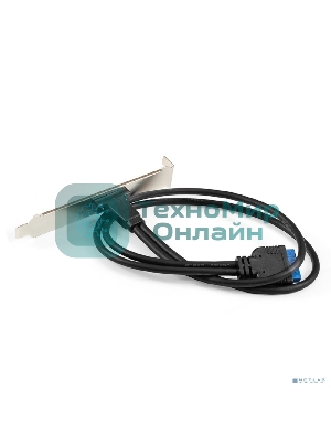 Планка портов в корпус Type-C ExeGate BrctUSB3-1C (USB 3.2 Gen1 20pin (IDC 20pin F) --> USB 3.2 Gen1 Type-Cf, кабель 30 см)