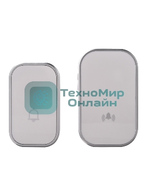 Беспроводной дверной звонок кинетический NoBattCall 38 мелодий 150м IP68 белый REXANT