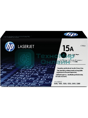 Картридж лазерный HP C7115A черный LJ 1000W/1200/1220/3300, (2500 стр.)