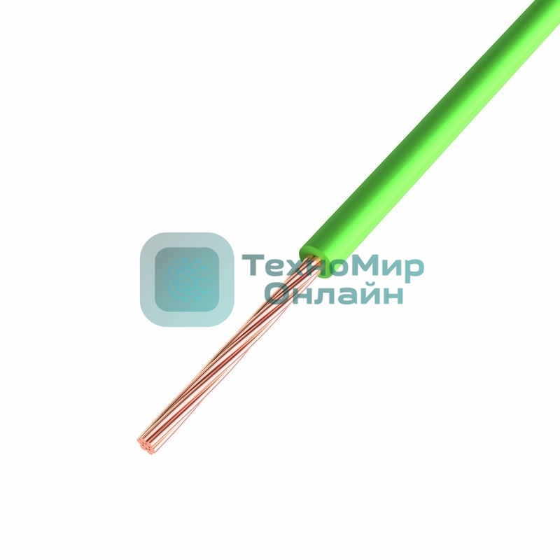 Провод ПГВА Rexant 1х1.00 мм², Cu, зеленый, бухта 200 м