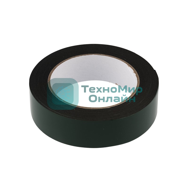Двухсторонний скотч Rexant, черная, вспененная ЭВА основа, 30 мм, ролик 5 м