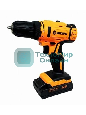 Дрель-шуруповерт аккумуляторная Вихрь ДА-24Л-2к 72/14/18, Аккумуляторная, 24В