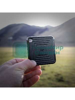 Внешний SSD 2TB Silicon Power PC60, External, USB 3.2 Type-C R/W - 540/500 MB/s черный