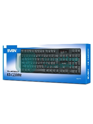Клавиатура SVEN KB-C2300W беспроводная, радиоканал, чёрный