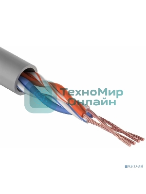 Кабель витая пара Rexant UTP 2PR 24AWG, cat.5e, STRANDED (бухта 305 м)