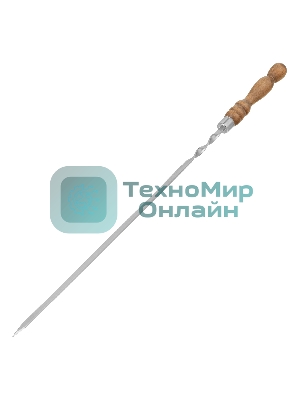 Набор шампуров плоских Palisad Camping 650 мм, с деревянной рукояткой, в чехле, 6 шт.