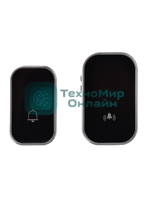 Беспроводной дверной звонок с цифровым кодированием 38 мелодий 200м IP44 черный REXANT