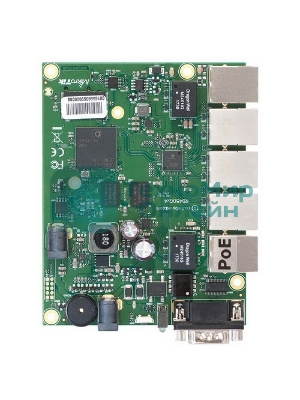 Плата маршрутизатора RB450Gx4 без корпуса RouterBOARD 450Gx4 with four core 716MHz Atheros CPU, 1 Gb RAM, 5 Gigabit LAN ports, PoE OUT on port #5, RouterOS L5