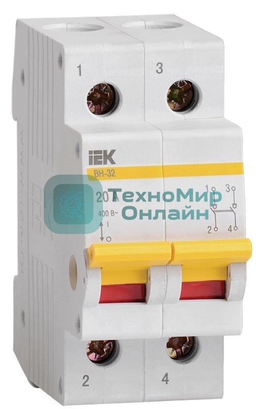 Выключатель нагрузки ВН-32 20А/2П IEK MNV10-2-020