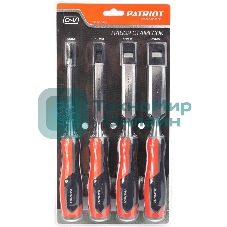 Набор стамесок PATRIOT, CrV, 4 шт: 6, 12, 19, 25мм