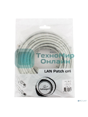 Патч-корд UTP Cablexpert PP6U-10M cat.6, 10м, литой, многожильный, серый