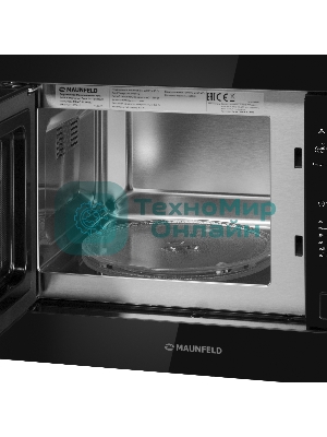 Микроволновая печь встраиваемая Maunfeld MBMO.20.1PGb2 черный, 20 л, 1250 Вт, переключатели - поворотный механизм