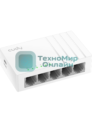 Коммутатор 5-Port Gigabit Desktop Switch, 5 10/100/1000M RJ45 Ports, Loop Detection, Desktop Plastic Case, Power Saving, Plug & Play, Wall-Mount, Power Adapter Not Included