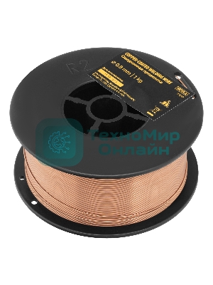 Омедненная проволока Denzel ER70S-6, диам. 0,8 мм, 1 кг, диам. катушки D100