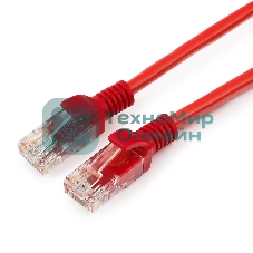 Патч-корд UTP Cablexpert cat.5e, 3м, литой, многожильный, красный