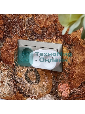 Двойник электрический Rexant 6А без заземления, белый