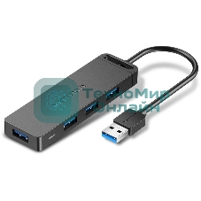 USB-концентратор Vention OTG USB 3.0 на 4 порта черный 1м.