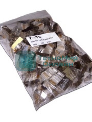 Коннектор LANMASTER RJ45 STP 8P8C, универсальный, cat.6, 100 шт.