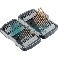 Набор бит Matrix и сверл магнитный адаптер crv в пласт. боксе 40шт.