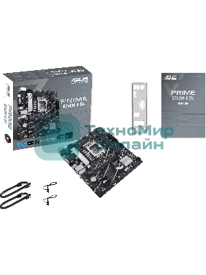 Материнская плата ASUS PRIME B760M-K D4, LGA 1700, Intel B760, 2xDDR4, 4xSATA, 2xM.2, 1xPCIe 4.0 x16, 2xPCIe x1, 1xHDMI, 1xVGA, 1x 2.5Gb LAN, 2xUSB-A 3.2 Gen 1, 2xUSB-A 2.0, 3x3.5 мм, 7.1, mATX