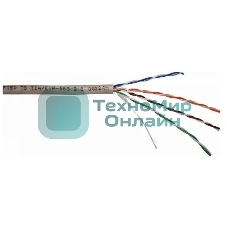 Кабель TWT UTP, серии XS, 4 пары, Кат.5e, PVC, серый, 100 метров