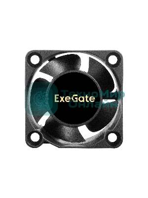 Вентилятор для корпуса ExeGate EX04020S2P-5 черный, 40 мм, 5000 об/мин, 22 дБ, 3 pin