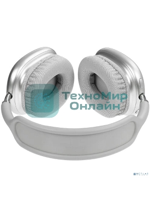 Беспроводные/проводные наушники Hoco W35 Air серебро, полноразмерные, Bluetooth + проводной, слот для MicroSD, до 45 ч.