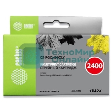 Картридж струйный Cactus CS-PGI2400XLY желтый (20.4 мл) для Canon MAXIFY iB4040/МВ5040/МВ5340