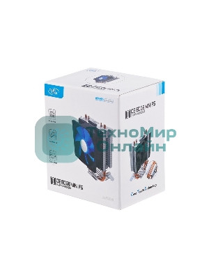 Кулер для процессора DEEPCOOL ICE EDGE MINI FS V2.0 синий, 80 мм, алюминий/медь, 2200 об/мин, 24.7 дБ, 3 pin, 100 Вт, 112 мм