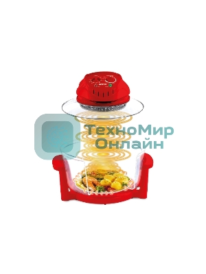 Аэрогриль Centek Ct-1456 красный, 1400 Вт, 12 л, механическое управление, 0 программ