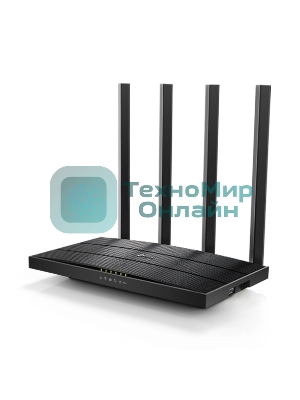 Роутер беспроводной TP-Link Archer C6U AC1200 10/100/1000BASE-TX/4G ready черный
