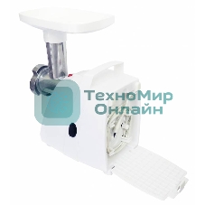 Мясорубка электрическая Аксион М34.04 белый, 1500 Вт, 1.7 кг/мин, защита от перегрузки, насадки - 6