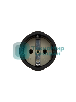 Розетка разборная Евро с з/к 16А черная Rexant